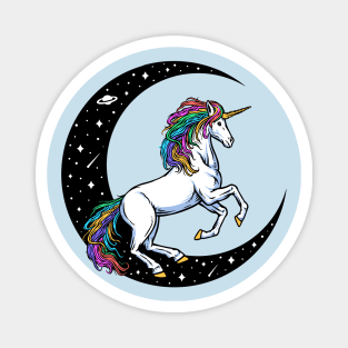 Unicorn With Moon Magnet